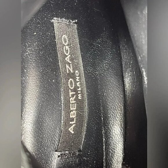 Alberto Zago Leather & Cheetah Print Booties 37 - Picture 6 of 7